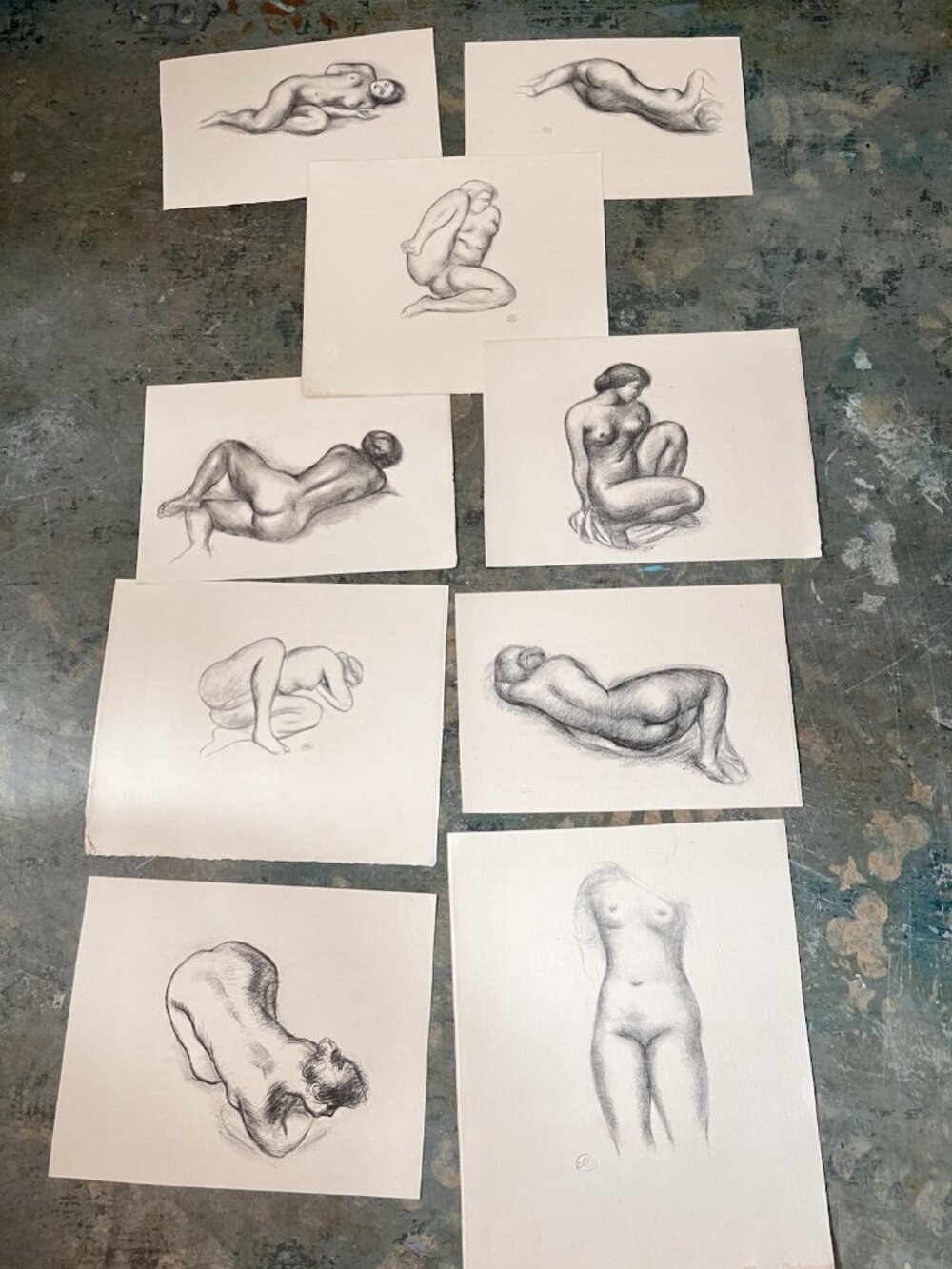 Aristide Maillol 9 Book Lithographs Nude Art 1948 Mourlot Dialogues Courtisanes
